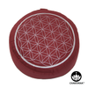 Meditation Cushion | Flower of Life | Red and Silver
