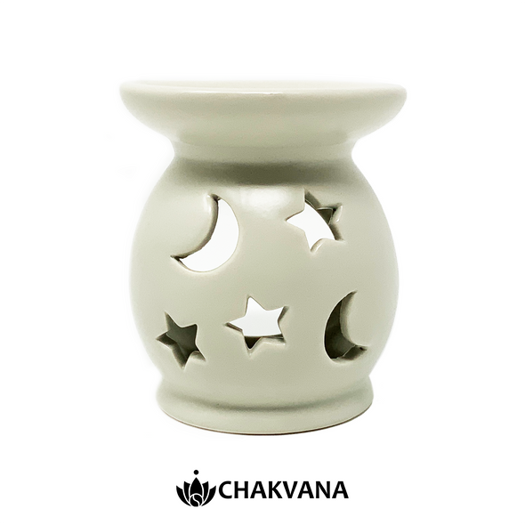 Moons and Stars Oil Burner (Ivory color) – Chakvana.com
