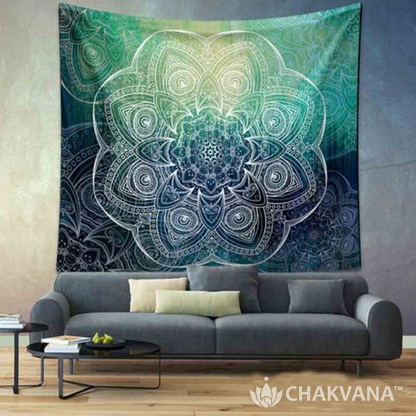 Mystic Flower Mandala Tapestry