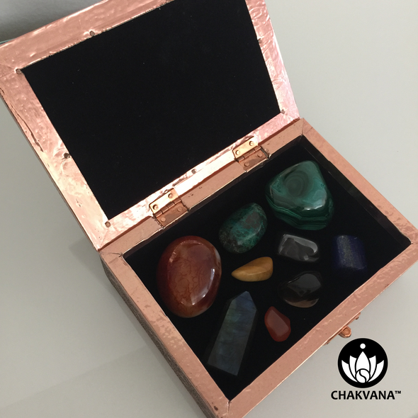 Copper Storage Box - Om Lotus Symbol