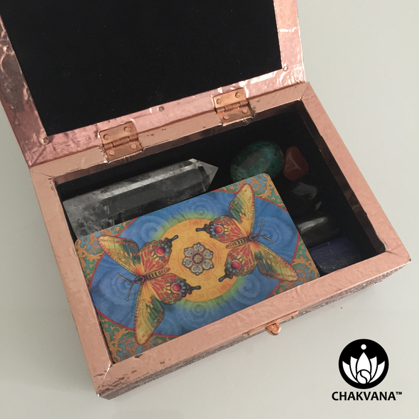 Copper Storage Box - Om Lotus Symbol