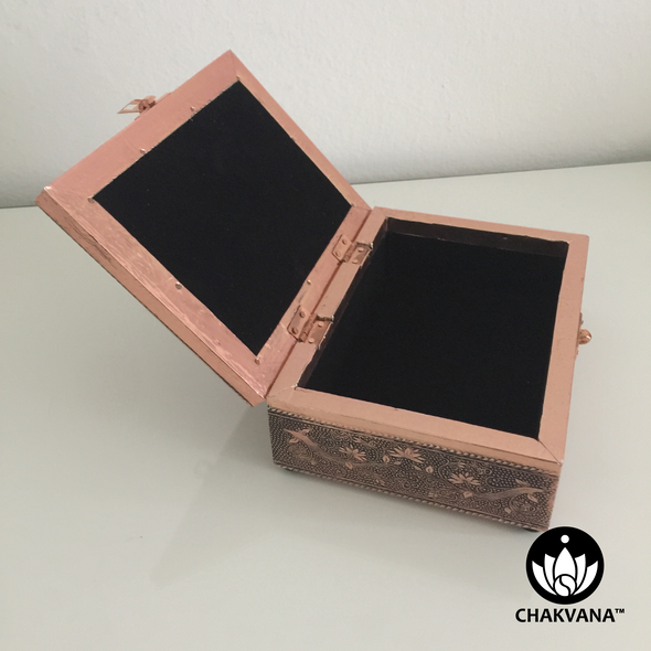 Copper Storage Box - Om Lotus Symbol