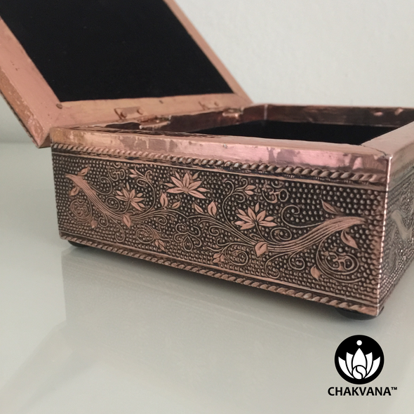 Copper Storage Box - Om Lotus Symbol