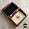 Filigree Wood Storage Box with Om Symbol