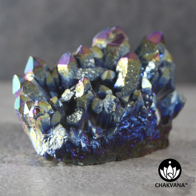 Rainbow Aura Quartz Crystal Cluster