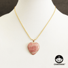 Rhodochrosite Heart Pendant Necklace