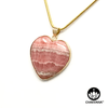 Rhodochrosite Heart Pendant Necklace