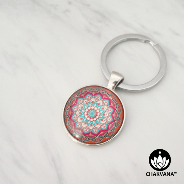 Keychain ring with elegant mandala design. – Chakvana.com
