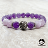 "Universal Love" - Kunzite & Faceted Amethyst - 8mm Gemstone Bead Bracelet with Bali Bead – Chakvana.com