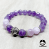 "Universal Love" - Kunzite & Faceted Amethyst - 8mm Gemstone Bead Bracelet with Bali Bead – Chakvana.com