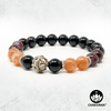 "Guiding Light" - Sunstone, Auralite 23 & Black Onyx - 8mm Gemstone Bead Bracelet with Bali Bead – Chakvana.com