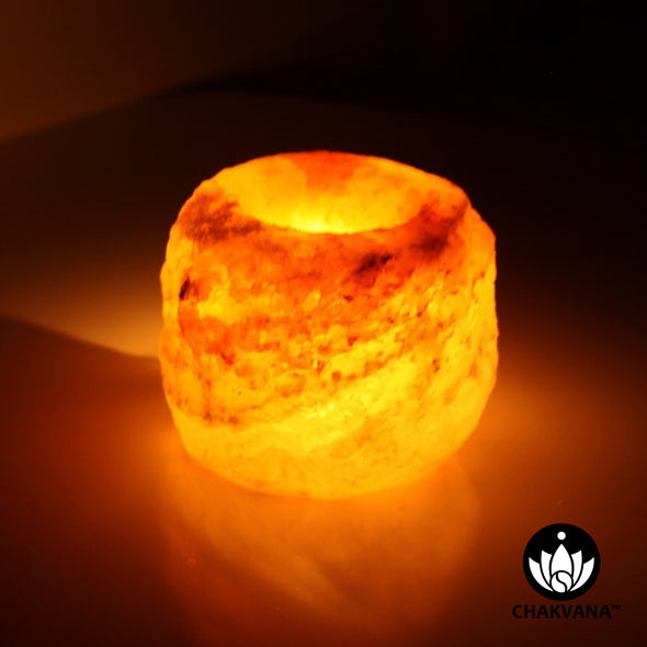 Himalayan Salt Tea Light Candle Lamp & Aromatherapy Oil Burner / Diffuser