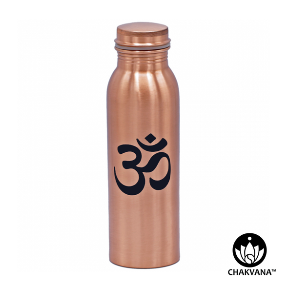 750ml Copper Water Bottle with Printed Om Symbol – Chakvana.com