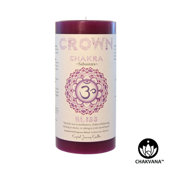 Crystal Journey Candles 3" x 6" Crown Chakra Pillar Candle