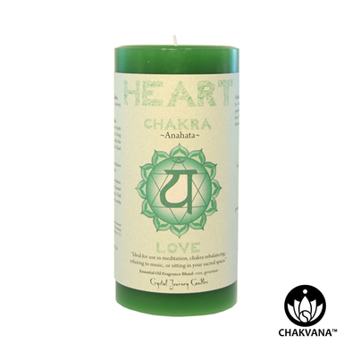 Crystal Journey Candles 3" x 6" Heart Chakra Pillar Candle