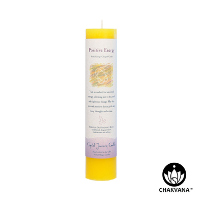 Crystal Journey Candles Herbal Magic Pillar "Positive Energy"