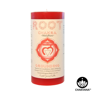 Crystal Journey Candles 3" x 6" Root Chakra Pillar Candle