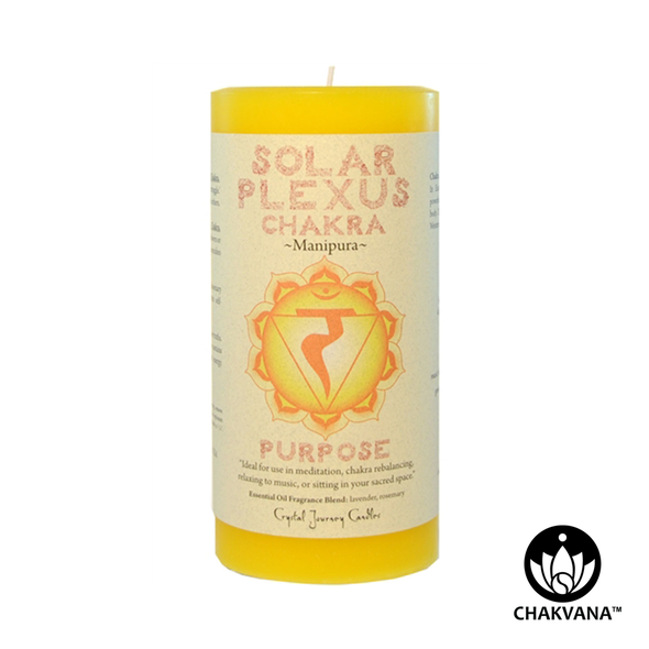 Crystal Journey Candles 3" x 6" Solar Plexus Chakra Pillar Candle