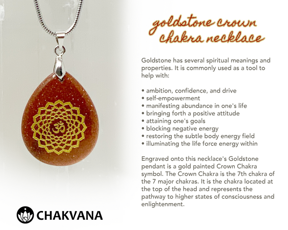 Goldstone Crown Chakra Necklace – Chakvana.com