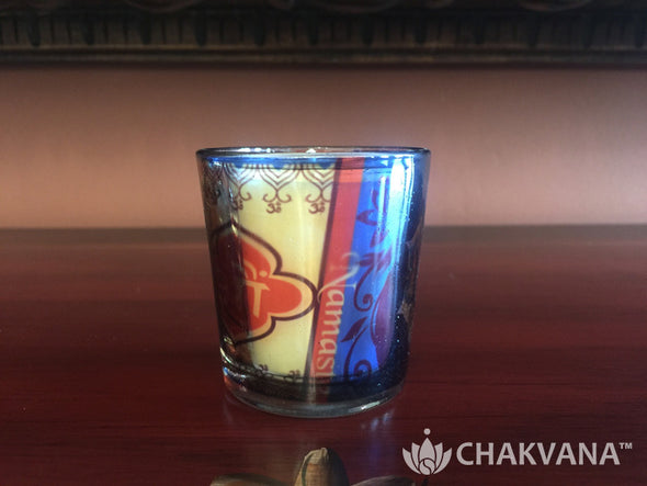 Glass Votive Candle Holder | Om-Lotus