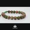 CHAKVANA 8mm Unakite Adjustable Macrame Gemstone Bead Bracelet – Chakvana.com