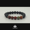 Video of Picasso Jasper & Black Lava Stone - 8mm Gemstone Bead Bracelet – Chakvana.com