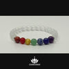 Video of CHAKVANA 7 Chakras & Frosted Quartz - 6mm Gemstone Bead Bracelet – Chakvana.com