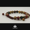 CHAKVANA 8mm Picasso Jasper Adjustable Macrame Gemstone Bead Bracelet – Chakvana.com