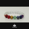 7 Chakras & Clear Quartz 8mm Gemstone Bead Bracelet – Chakvana.com